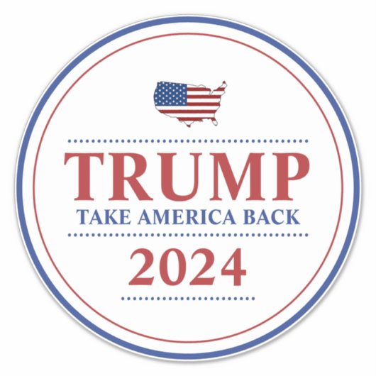 Donald Trump nimmt die Wahlen 2024 zurück Aufkleber (Vorderseite)