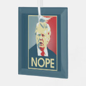 Donald Trump NOPE — Anti-Trump 2016 - Ornament Aus Glas (Vorderseite links)
