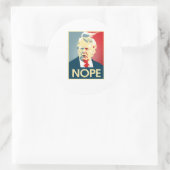 Donald Trump NOPE — Anti-Trump 2016 - Runder Aufkleber (Tasche)