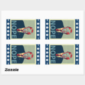 Donald Trump Nope Election Loser Rechteckiger Aufkleber (Blatt)