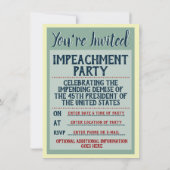 Donald Trump Nope Impeachment Party Einladung (Rückseite)