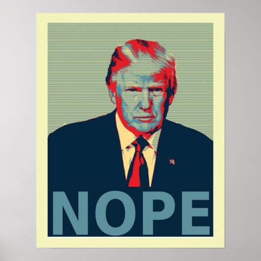 Donald Trump Nope Impeachment Party Poster (Vorne)