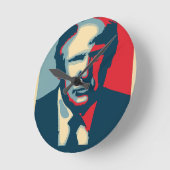 Donald Trump Nope Runde Wanduhr (Winkel)