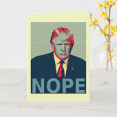 Donald Trump-Nope-Wahlloser Karte (Gelbe Blume)