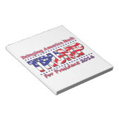 Donald Trump Notizblock (angewinkelt)