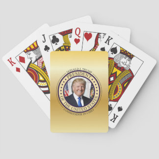 DONALD TRUMP OBERBEFEHLSHABER GOLD PRÄSIDENTIAL SPIELKARTEN
