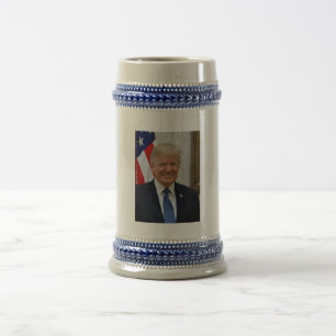 Donald Trump Offizieller Präsident Portrait-Wahl Bierglas