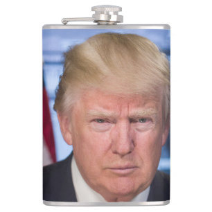 Donald Trump Offizielles Präsidentenportrait Flachmann