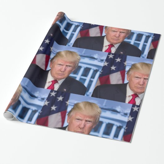 Donald Trump Offizielles Präsidentenportrait Geschenkpapier (Ungerollt)