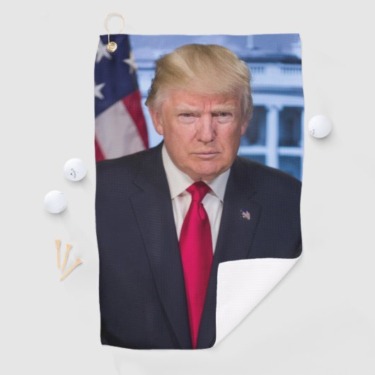 Donald Trump Offizielles Präsidentenportrait Golfhandtuch (Insitu)