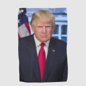 Donald Trump Offizielles Präsidentenportrait Golfhandtuch (Vorderseite)