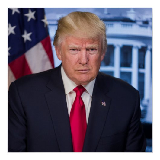 Donald Trump Offizielles Präsidentenportrait Poster (Vorderseite)