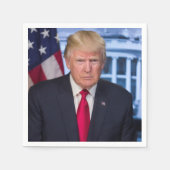 Donald Trump Offizielles Präsidentenportrait Serviette (Vorderseite)