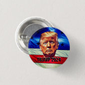 Donald Trump & Old Glory Button (Vorne & Hinten)