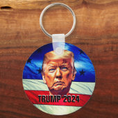 Donald Trump & Old Glory Schlüsselanhänger (Vorderseite)