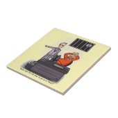 Donald Trump Pale Yellow Keramik Tile Fliese (Seite)