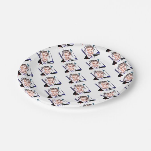 Donald Trump Pappteller (Schrägansicht)