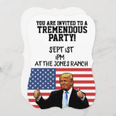 DONALD TRUMP-PARTY EINLADUNGEN ZURÜCK (Vorne/Hinten)