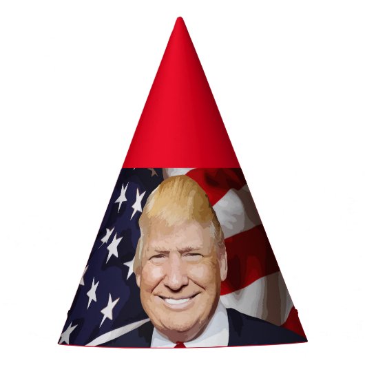 DONALD TRUMP PARTY HAT HATTEN PARTYHÜTCHEN (Vorderseite)