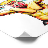 Donald Trump Patriotic Boxing Präsident Portrait Poster (Ecke)