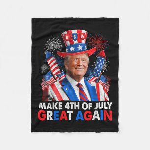 Donald Trump Patriotic Feuerwerk machen 4. Juli G Fleecedecke