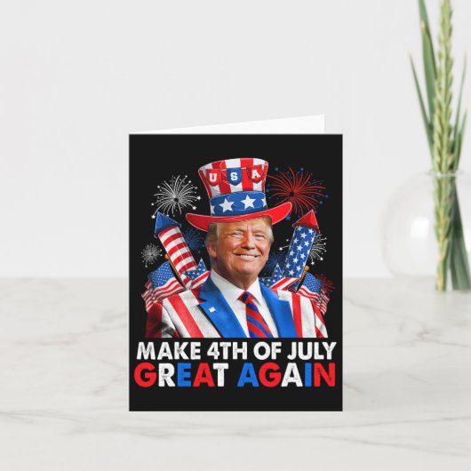 Donald Trump Patriotic Feuerwerk machen 4. Juli G Karte (Vorderseite)