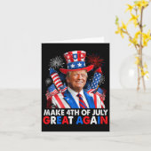 Donald Trump Patriotic Feuerwerk machen 4. Juli G Karte (Gelbe Blume)