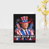 Donald Trump Patriotic Feuerwerk machen 4. Juli G Karte (Gelbe Blume)