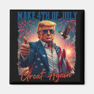 Donald Trump Patriotic Feuerwerk machen 4. Juli G Magnet