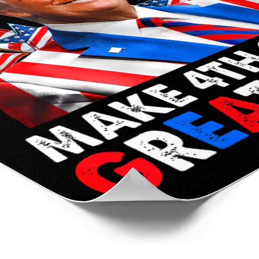 Donald Trump Patriotic Feuerwerk machen 4. Juli G Poster (Ecke)