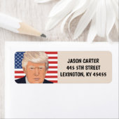 DONALD TRUMP PATRIOTIC FLAG Rücksendeadressen-Aufk (Insitu)