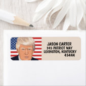 DONALD TRUMP PATRIOTIC FLAG Rücksendeadressen-Aufk (Insitu)