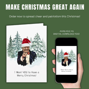 Donald Trump Patriotic Weihnachten Karte