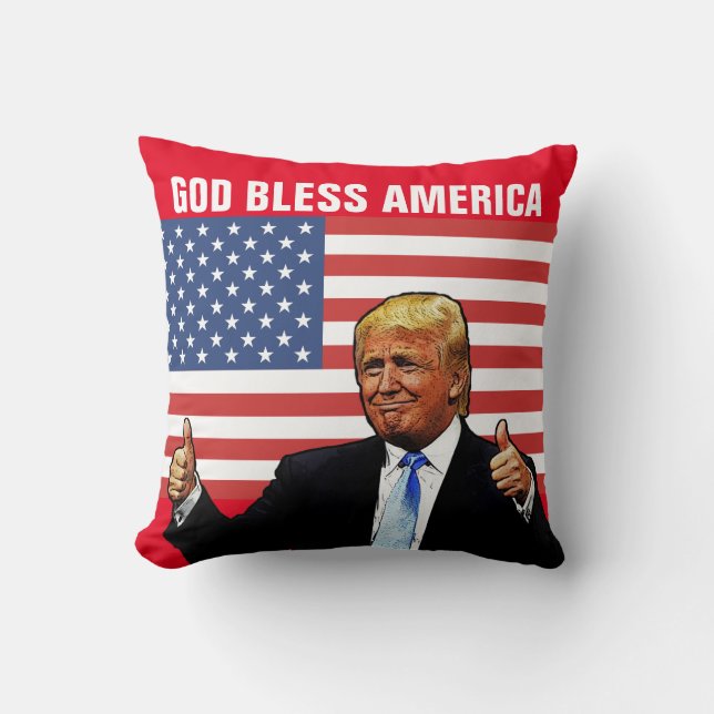 DONALD TRUMP PATRIOTISCHER PILLOW KISSEN (Vorderseite)