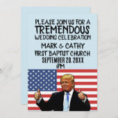 DONALD TRUMP - PERSONALISIERTE WEDING-EINLEITUNGEN EINLADUNG (Vorne/Hinten)