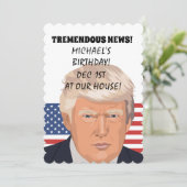 DONALD TRUMP PERSONALISIERTER GEBURTSTAGSINVITATIO EINLADUNG (Stehend Vorderseite)
