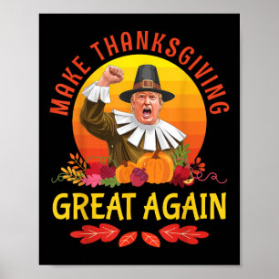 Donald Trump Pilgrim Costume Make Erntedank Gre Poster