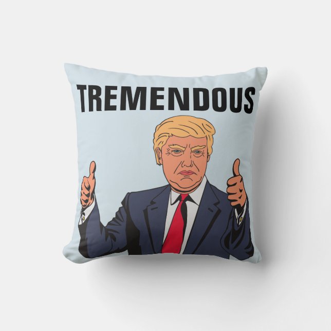 DONALD TRUMP PILLOWS, TREMENDOUS KISSEN (Vorderseite)