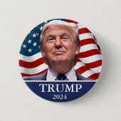 Donald Trump Pinback 2024 Button (Vorderseite)