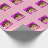 DONALD TRUMP PINK WRAPPPAPIER GESCHENKPAPIER (Ecke)