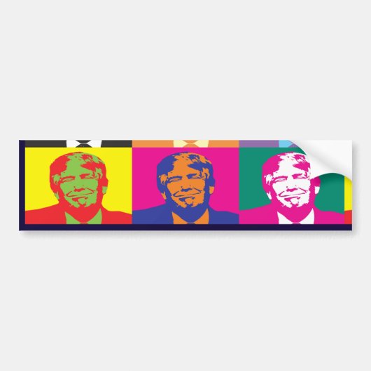 Donald Trump Pop Art Autoaufkleber (Vorne)