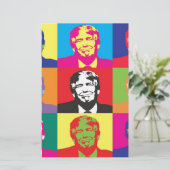 Donald Trump Pop Art Briefpapier (Stehend Vorderseite)