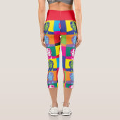 DONALD TRUMP POP ART CAPRI YOGA LEGGINGS (Rückseite)