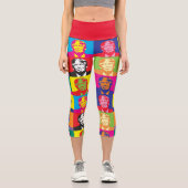 DONALD TRUMP POP ART CAPRI YOGA LEGGINGS (Vorderseite)