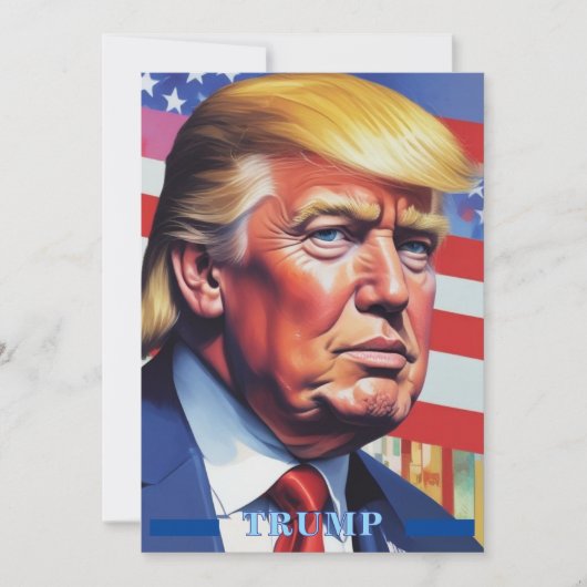 Donald Trump Pop Art Feiertagskarte (Vorderseite)