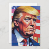 Donald Trump Pop Art Feiertagskarte (Vorne/Hinten)