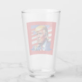 Donald Trump Pop Art Glas (Rückseite)