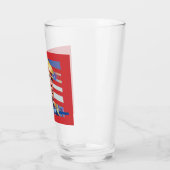 Donald Trump Pop Art Glas (Links)