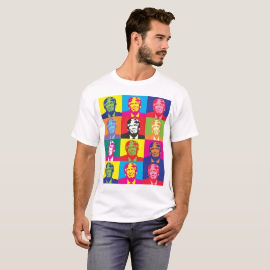 Donald Trump Pop Art Men's Basic T - Shirt (Vorne ganz)