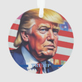 Donald Trump Pop Art Ornament (Rückseite)